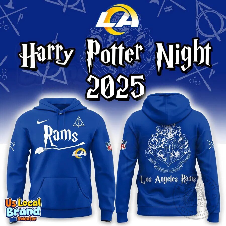 Harry Potter Los Angeles Rams Night 2025 Blue T-Shirt 7 Harry Potter Los Angeles Rams Night 2025 Blue T-Shirt