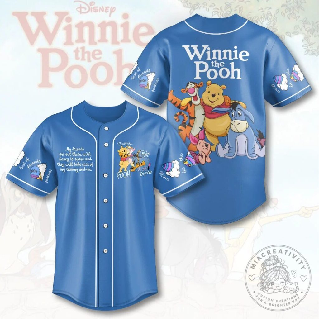 Winnie the Pooh and Friends Blue Baseball Jersey