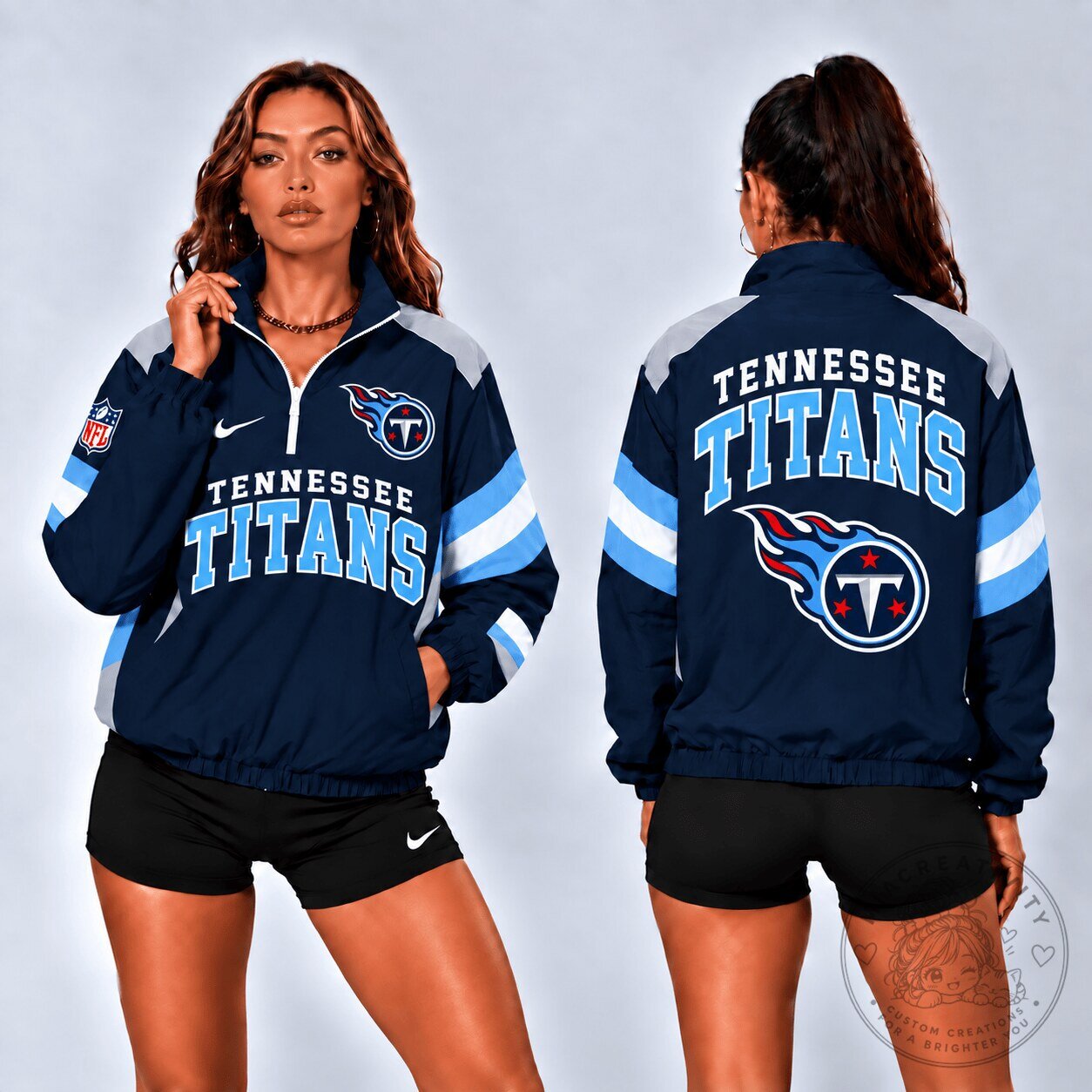 Tennessee Titans National Football League Retro Colorblock Zipper Jacket