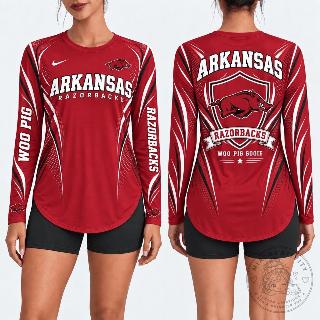 Arkansas Razorbacks Shirt Long Sleeve Performance Top for Women Arkansas Razorbacks Shirt Long Sleeve Performance Top for Women