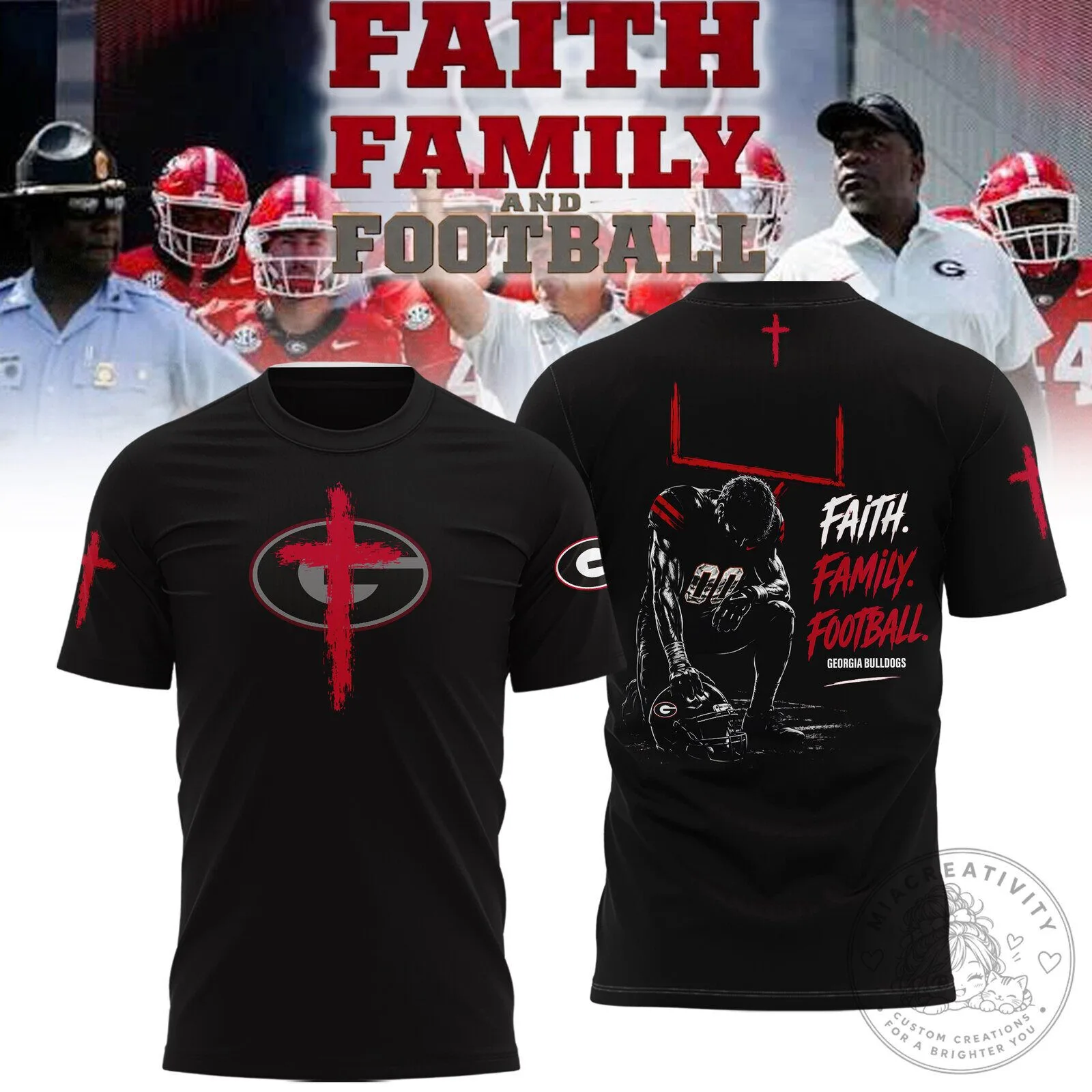 Georgia Bulldogs FAITH FAMILY FOOTBALL 2026 Limited Edition Shirt