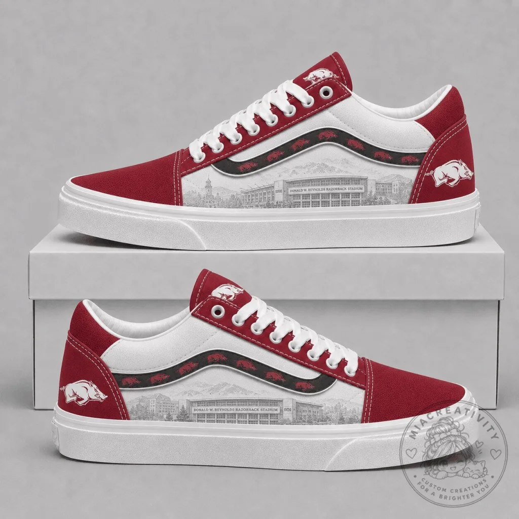 Arkansas Razorbacks Donald W. Reynolds Stadium NCAA Athletic Shoes Arkansas Razorbacks Donald W. Reynolds Stadium NCAA Athletic Shoes