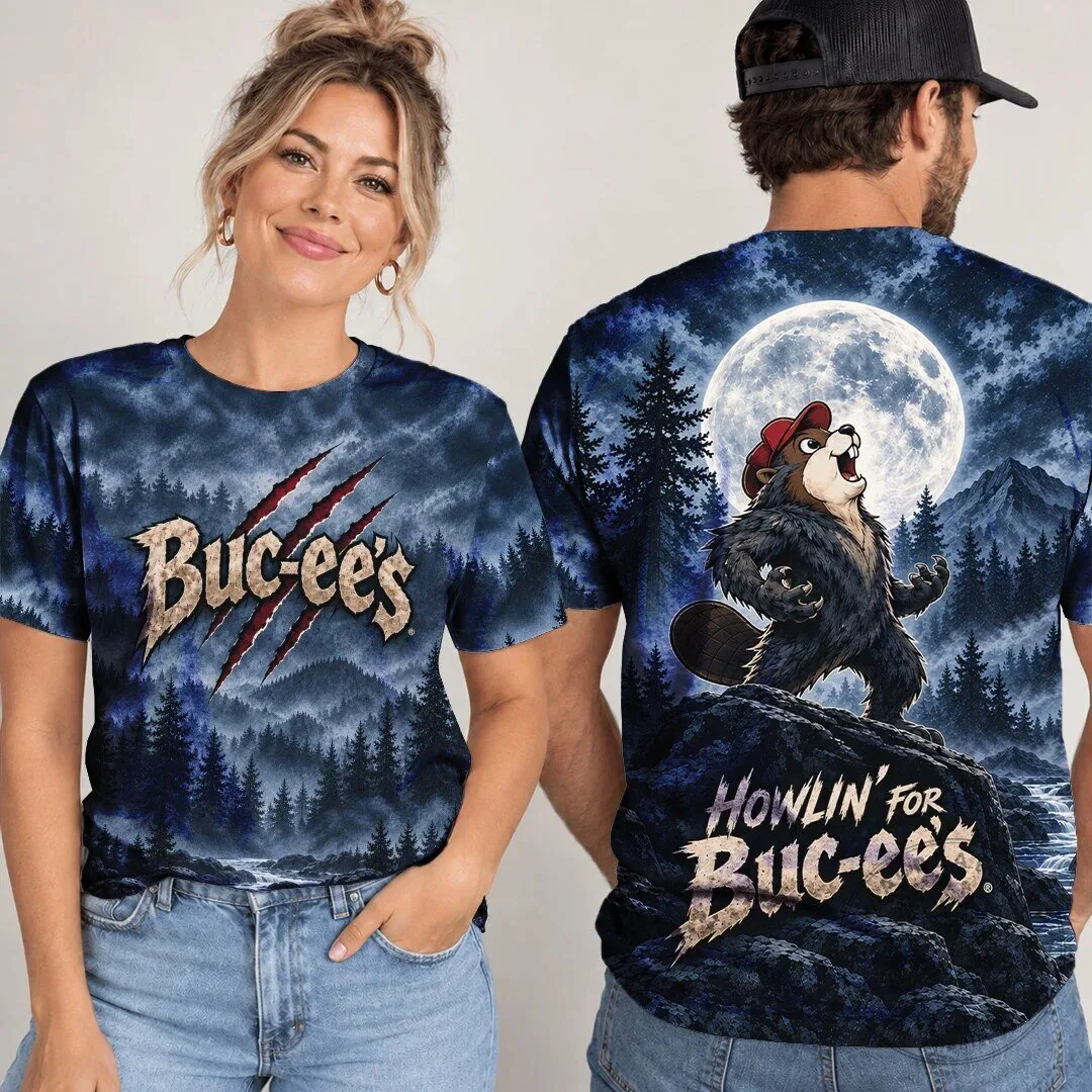 Buc-ee's Howlin' For Buc-ee's Full Moon Forest T-Shirt