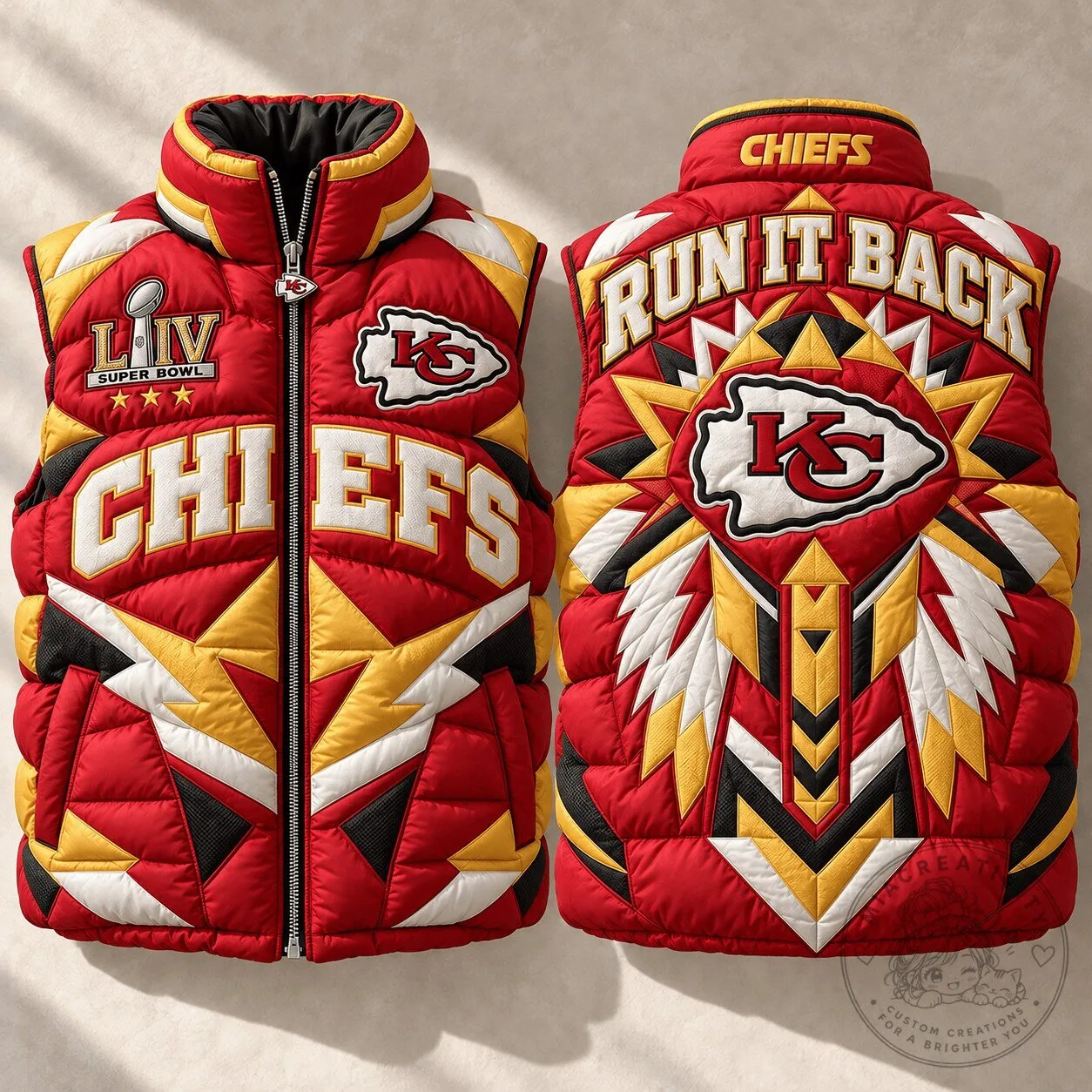 Kansas City Chiefs Super Bowl LIV Run It Back Puffer Vest