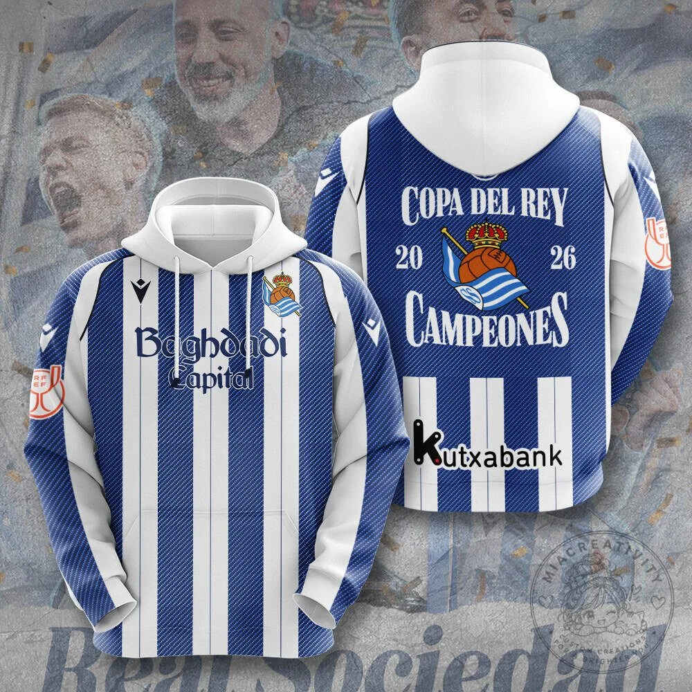Real Sociedad Copa Del Rey 2026 Champions Football Jersey 9 Real Sociedad Copa Del Rey 2026 Champions Football Jersey