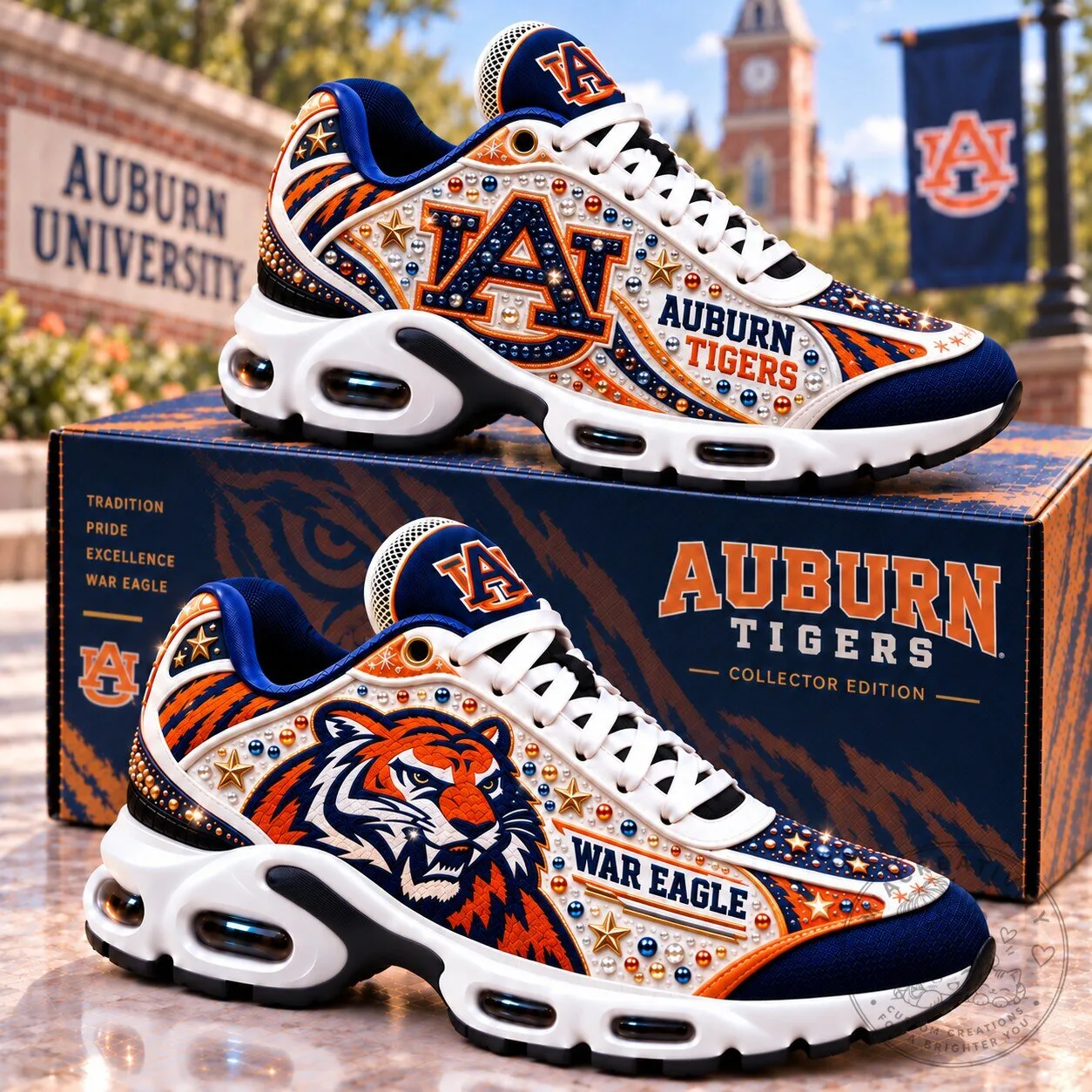 Auburn Tigers War Eagle University Custom Air Max Shoes