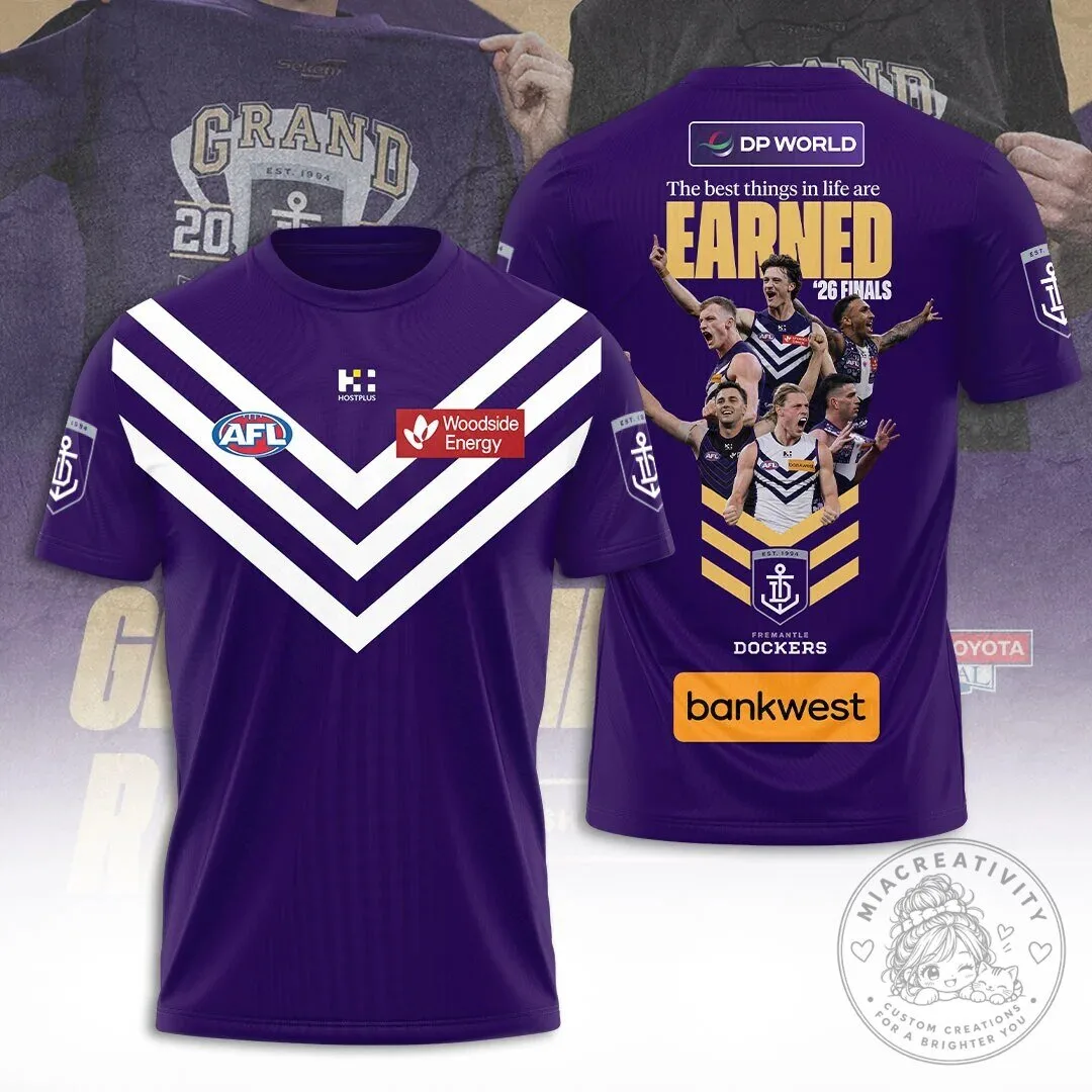 Fremantle Dockers Australian Football League Grand Finals Purple Jersey