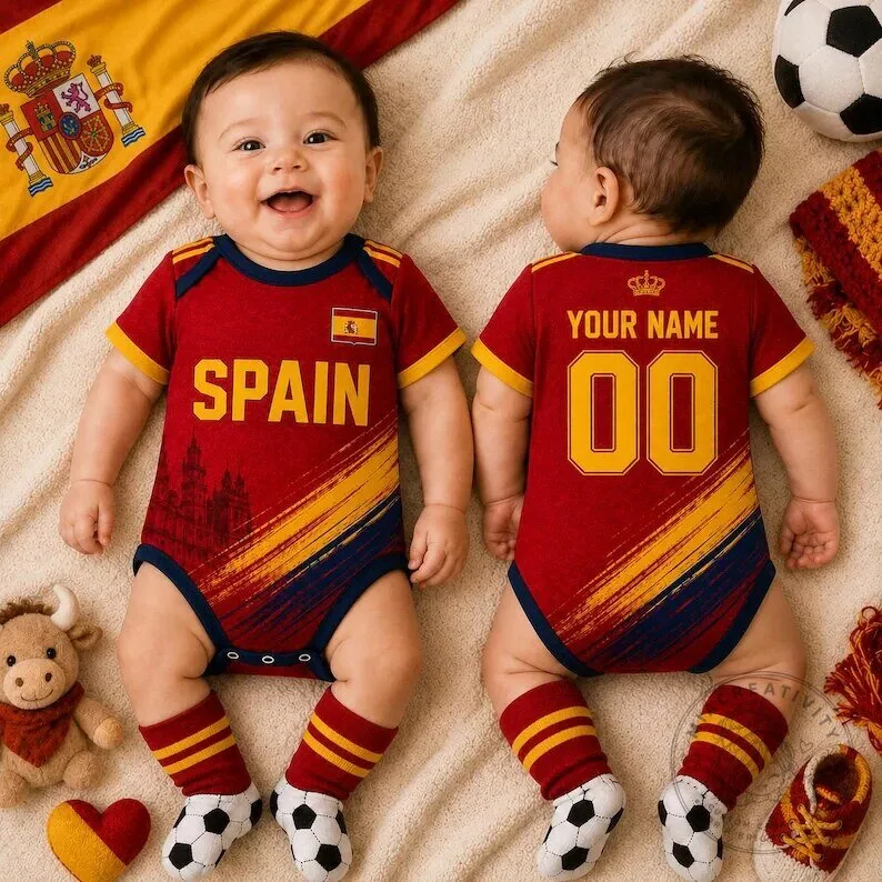Spain National Football Team Baby Bodysuit