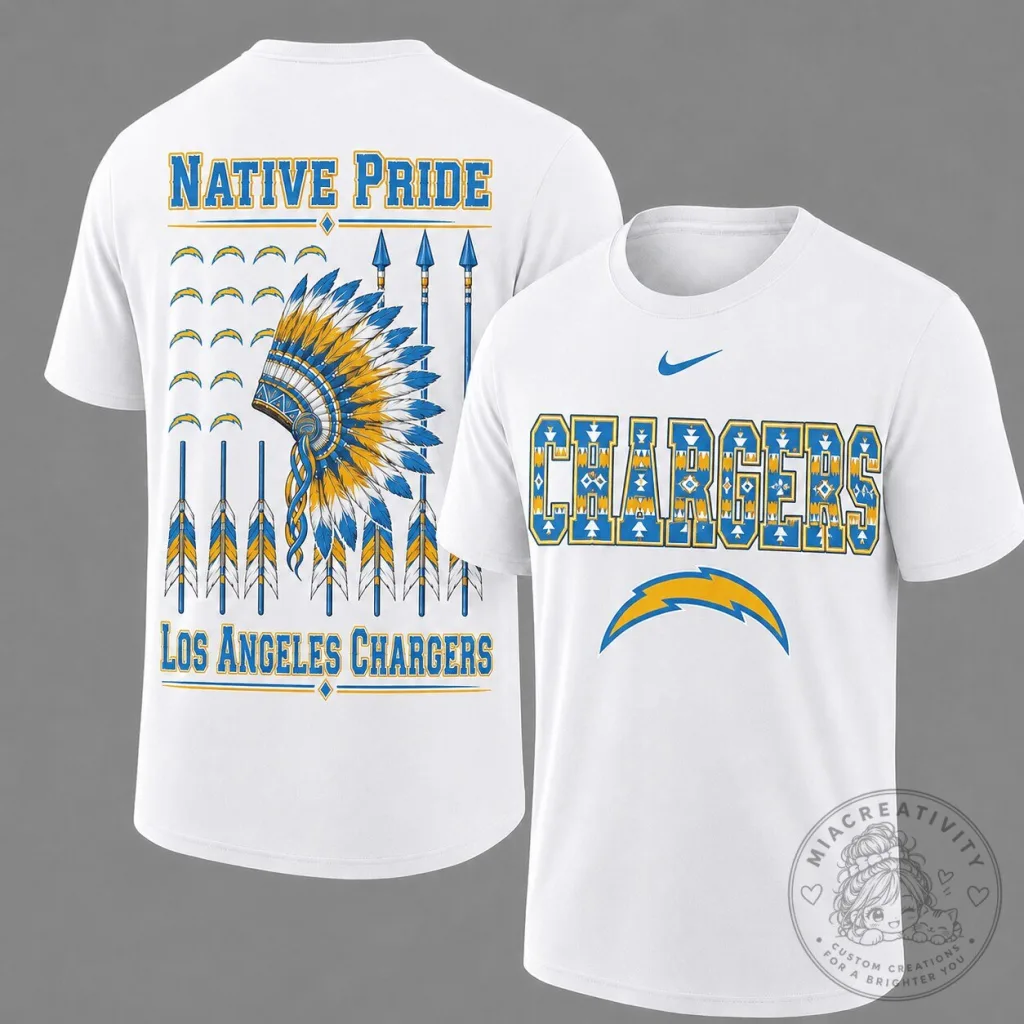 Los Angeles Chargers Football Native Pride Fan T-Shirt Los Angeles Chargers Football Native Pride Fan T-Shirt