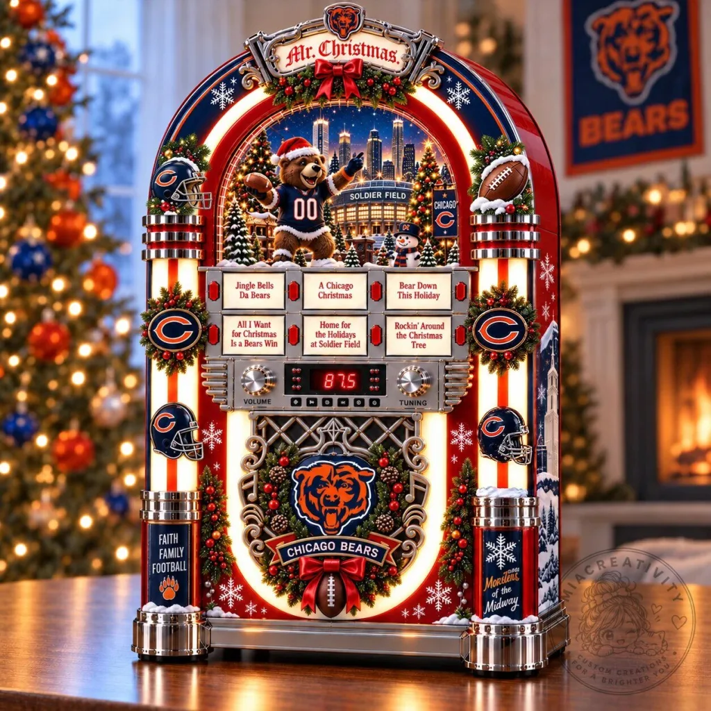 Chicago Bears Christmas Jukebox with Holiday Songs and Football Theme 29 Chicago Bears Christmas Jukebox with Holiday Songs and Football Theme