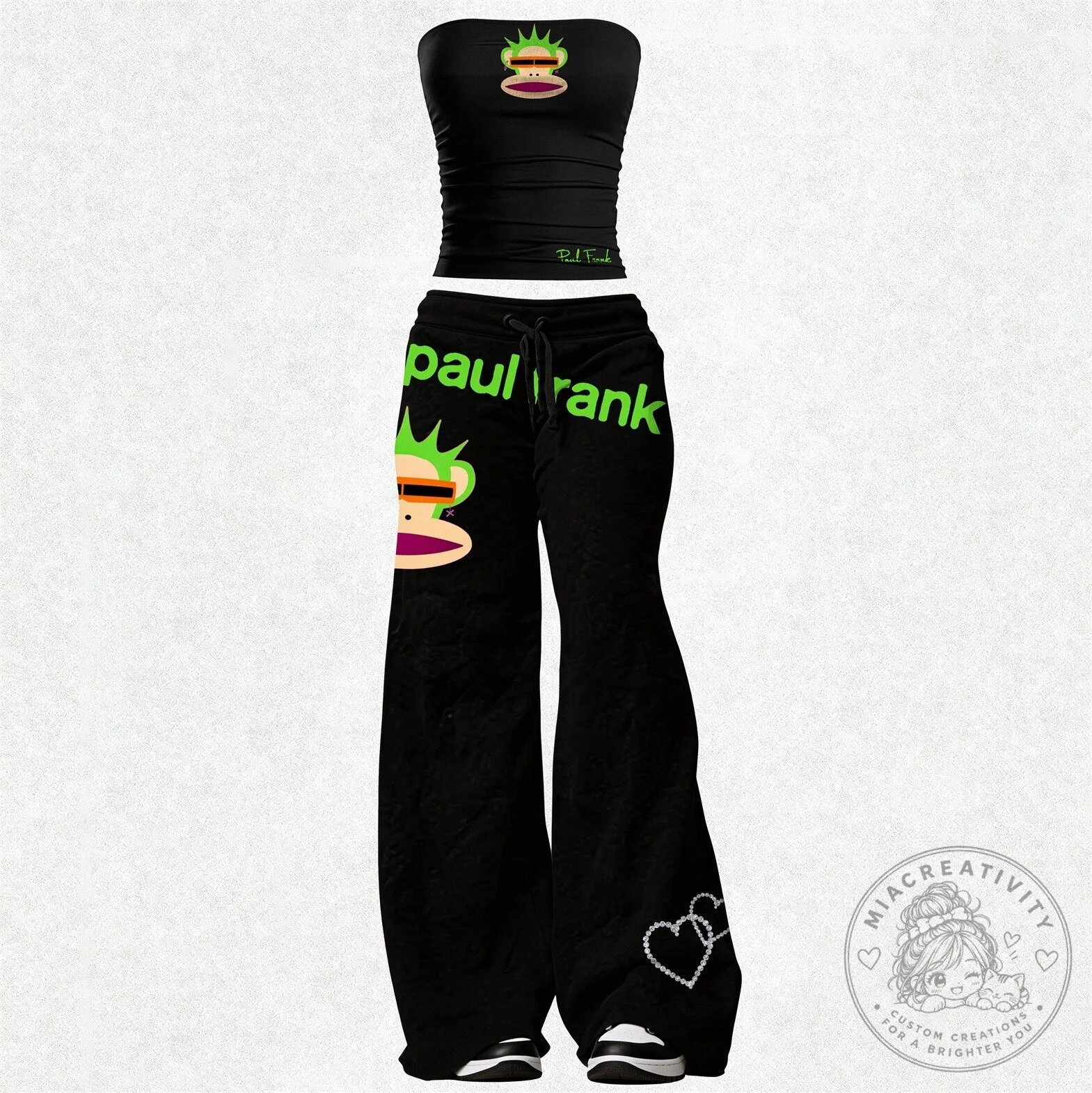 Paul Frank Julius the Monkey Bandeau Top and Elasticated Trousers Two-Piece Set