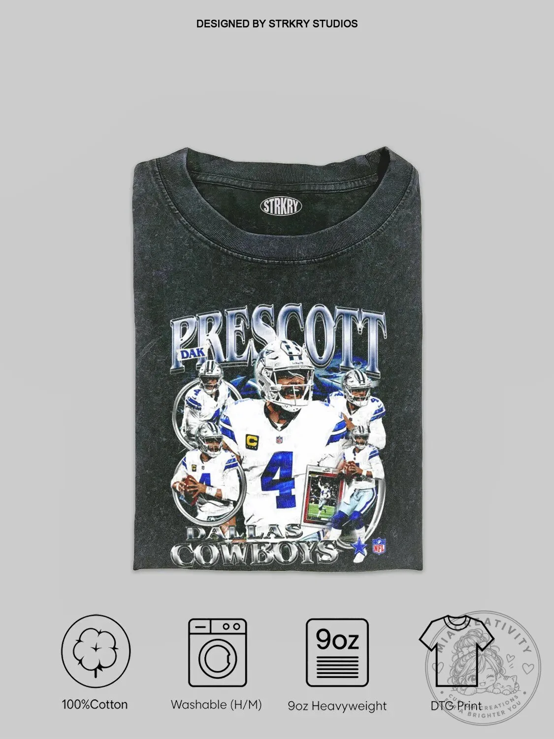 Dak Prescott Dallas Cowboys Football Vintage Style T-Shirt
