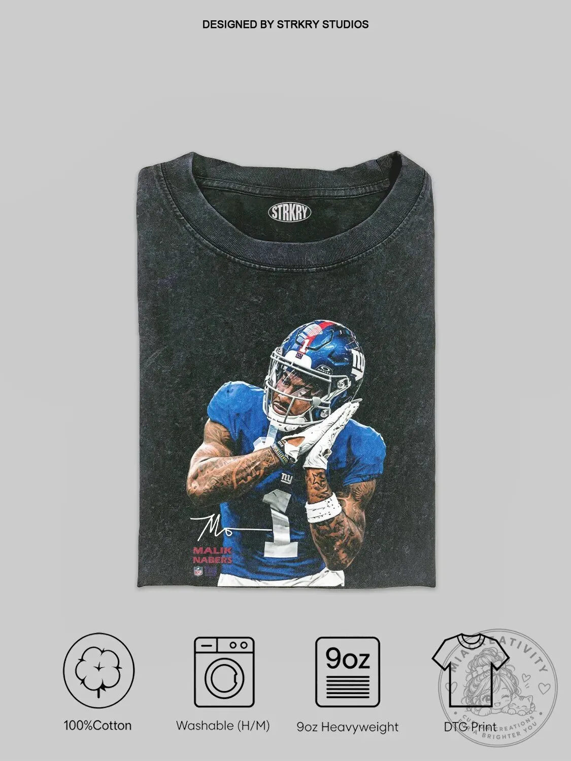 Malik Nabers New York Giants Football Player Graphic T-Shirt 1 Malik Nabers New York Giants Football Player Graphic T-Shirt