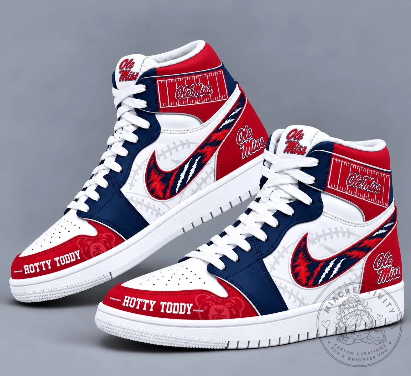 Ole Miss Rebels Football Mascot High Top Sneakers