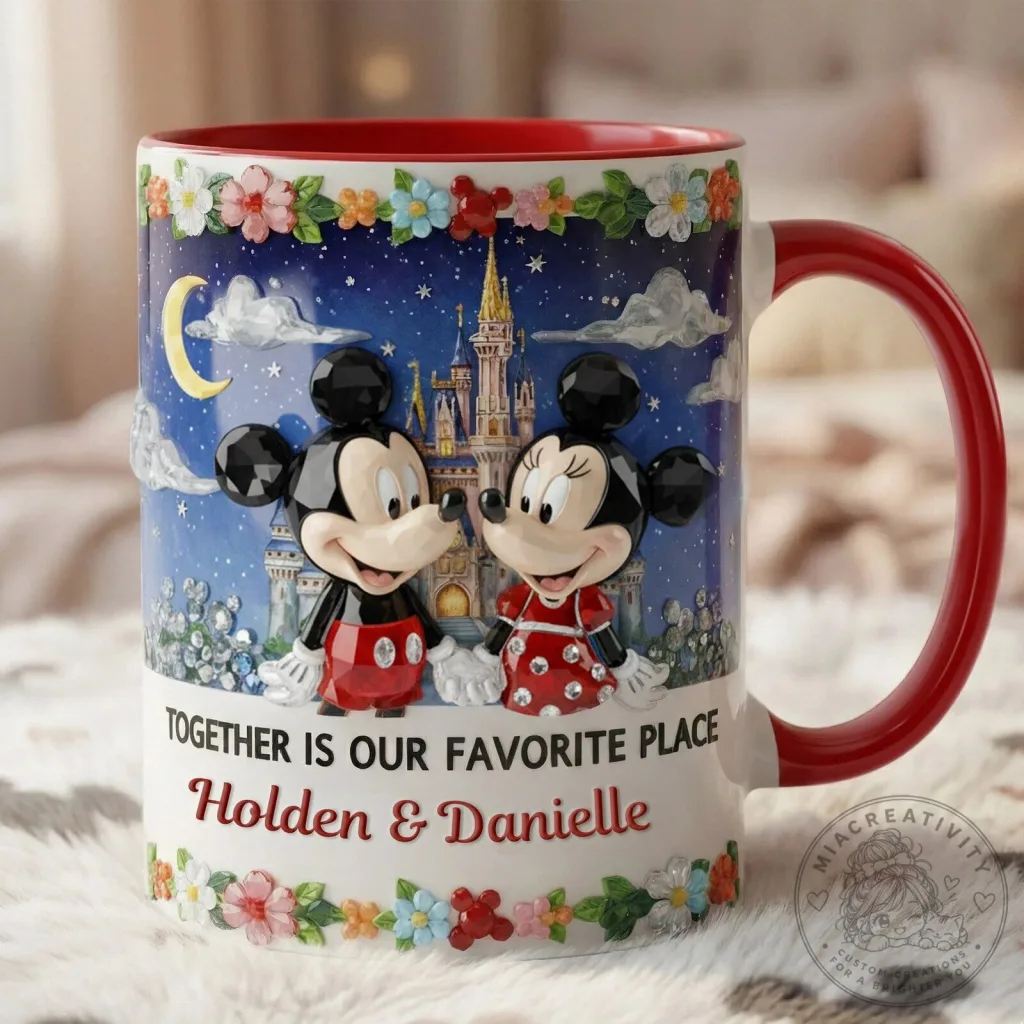 Mickey and Minnie Mouse Disney Castle Together Is Our Favorite Place Mug Mickey and Minnie Mouse Disney Castle Together Is Our Favorite Place Mug