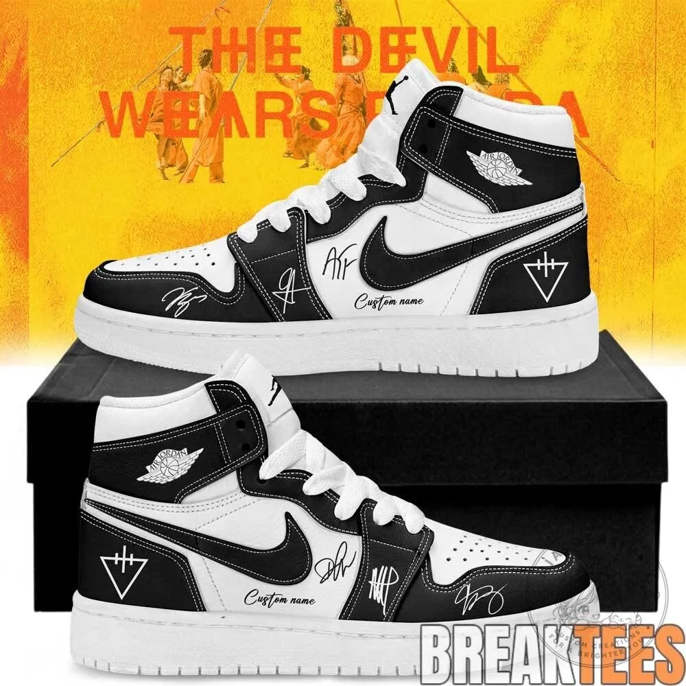 The Devil Wears Prada Band Autograph Black High Top Sneakers 11 The Devil Wears Prada Band Autograph Black High Top Sneakers