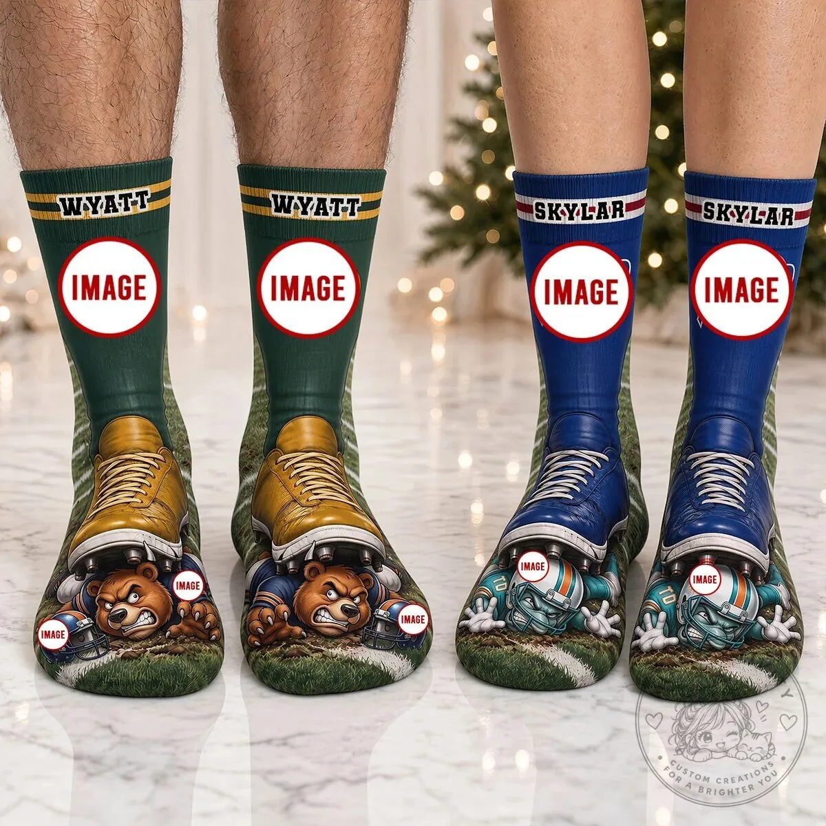 Personalized Football Team Player Sports Fan Socks 9 Personalized Football Team Player Sports Fan Socks