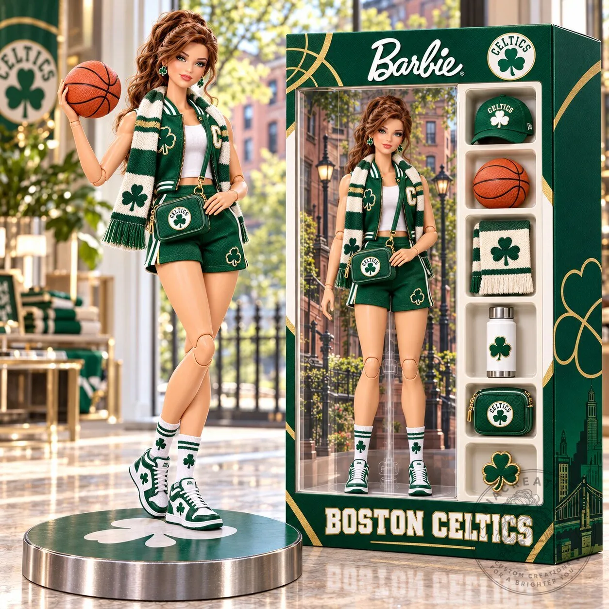 Barbie Boston Celtics Basketball Team Collectible Doll with Accessories