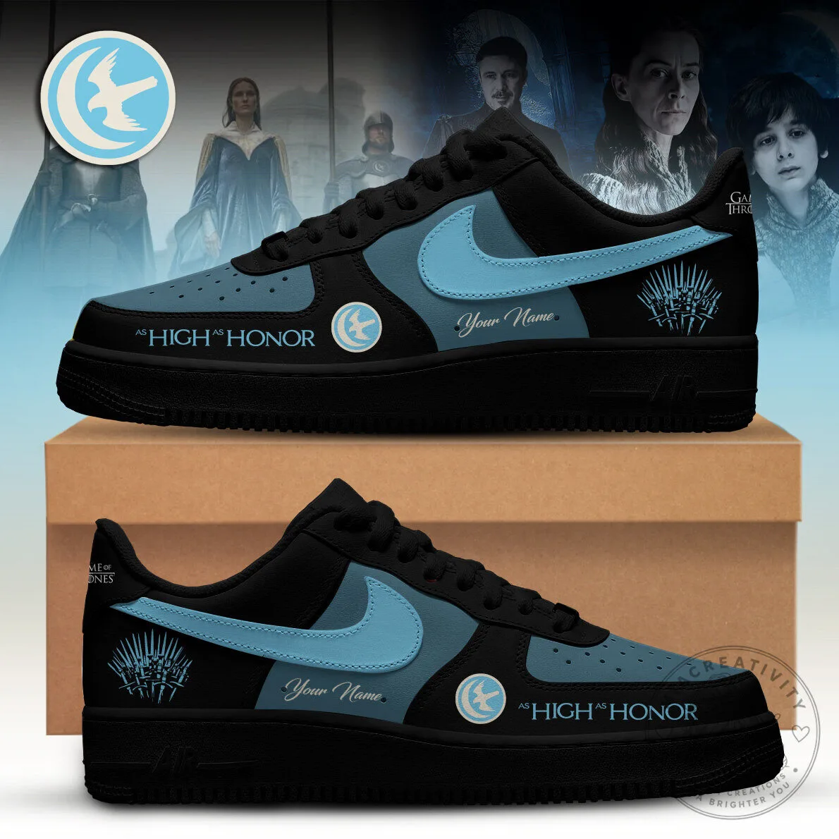 Game of Thrones x House Arryn Nike Air Force 1 Low Custom for Fans