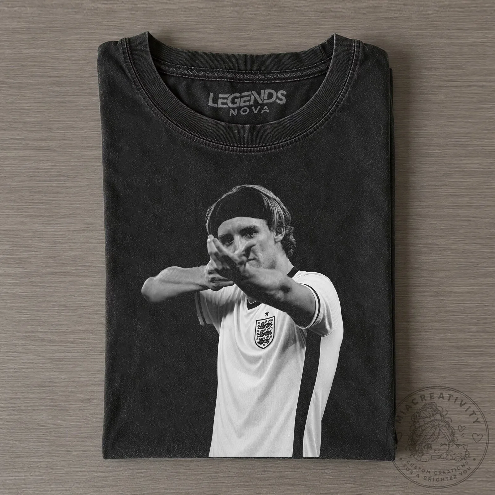 Anthony Gordon England Football Player Black and White Graphic T-Shirt