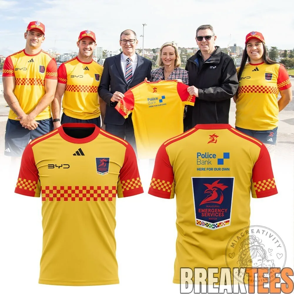 Sydney Roosters Inaugural Emergency Services Match Rugby Jersey