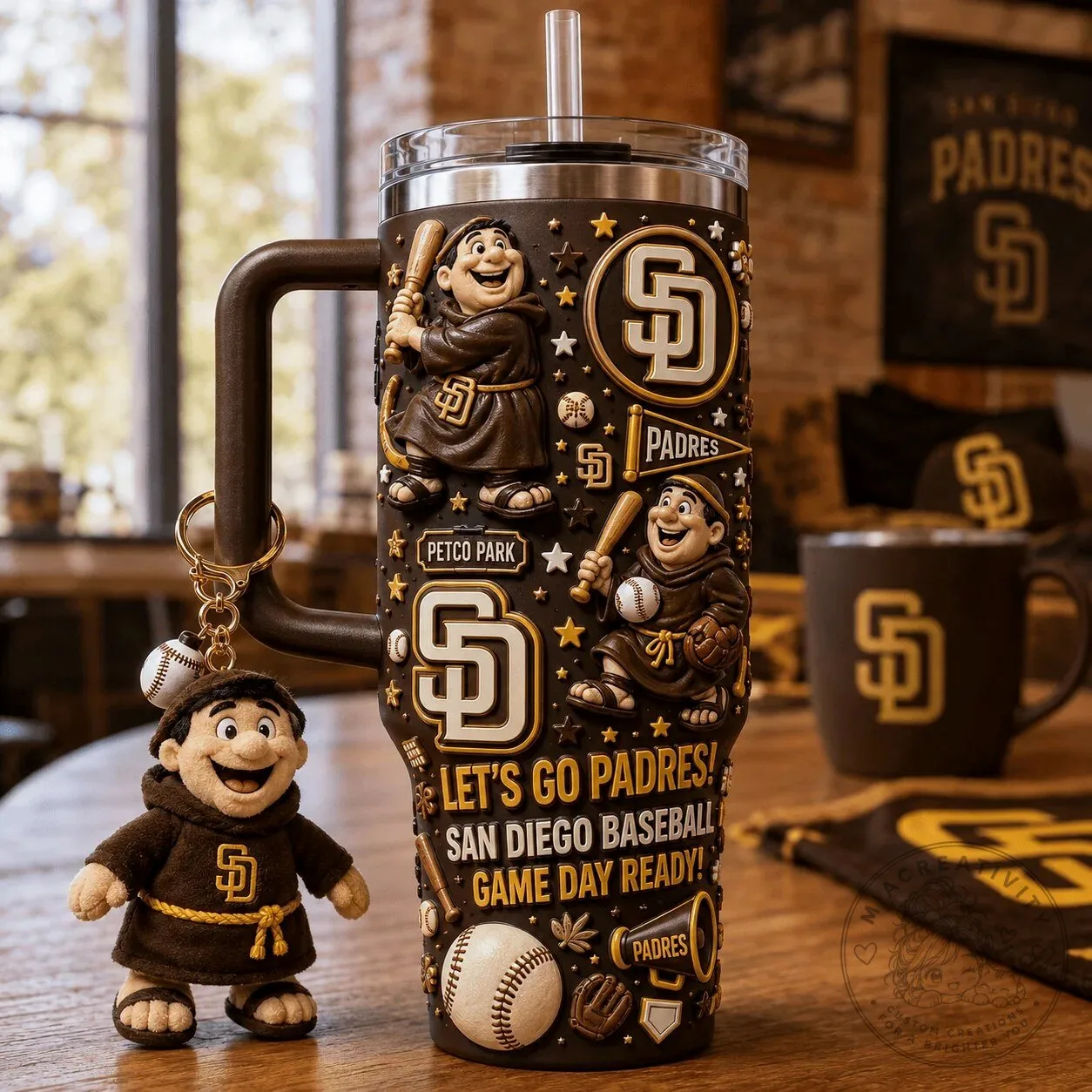 San Diego Padres Baseball Game Day Ready Insulated Tumbler with Handle
