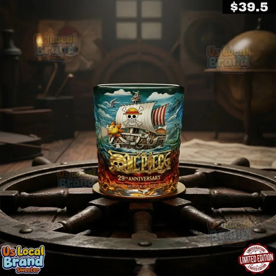 One Piece 29th Anniversary Whiskey Drinking Glass