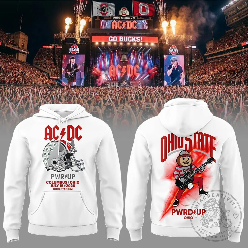 Ohio State Football AC/DC Power Up Tour Columbus Ohio Hoodie