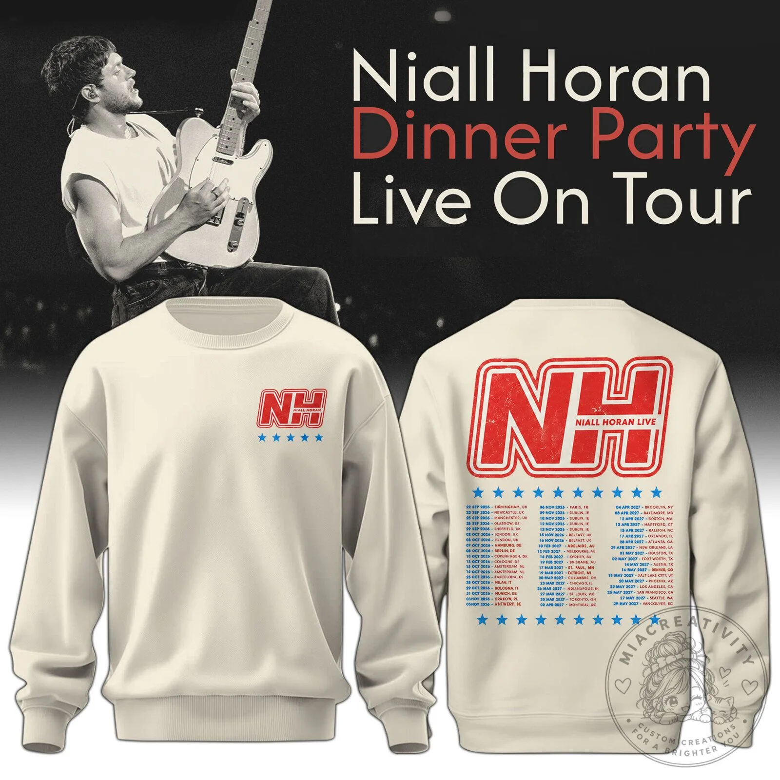 Niall Horan The Show Live On Tour Concert Dates Sweatshirt