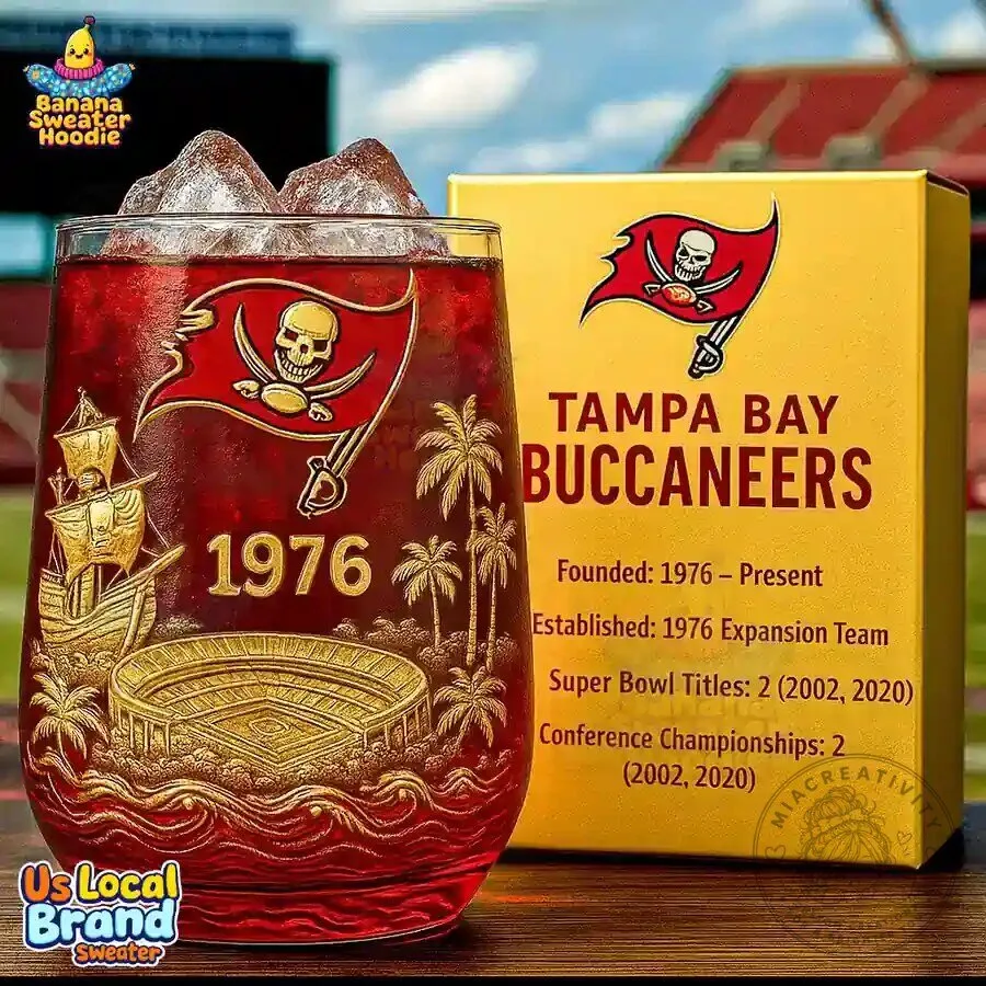Tampa Bay Buccaneers 1976 Commemorative Football Team Drinking Glass