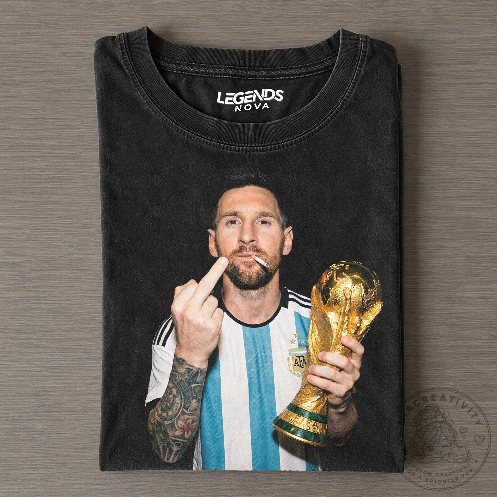 Lionel Messi Middle Finger World Cup Champion T-Shirt