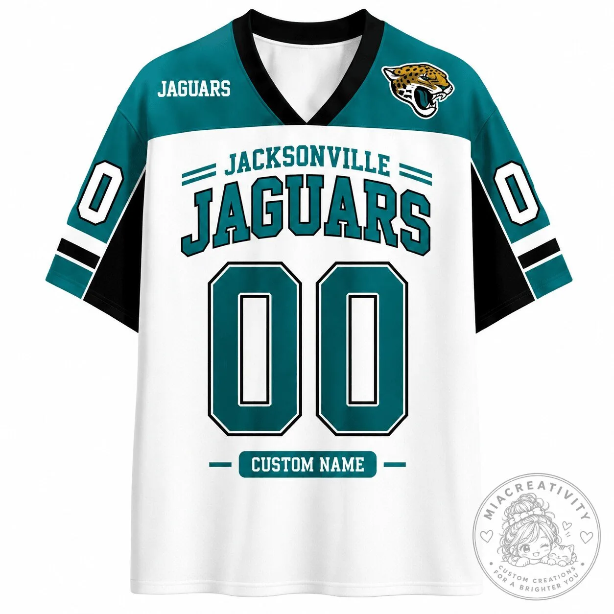 Customizable Jacksonville Jaguars Football Jersey with Name and Number