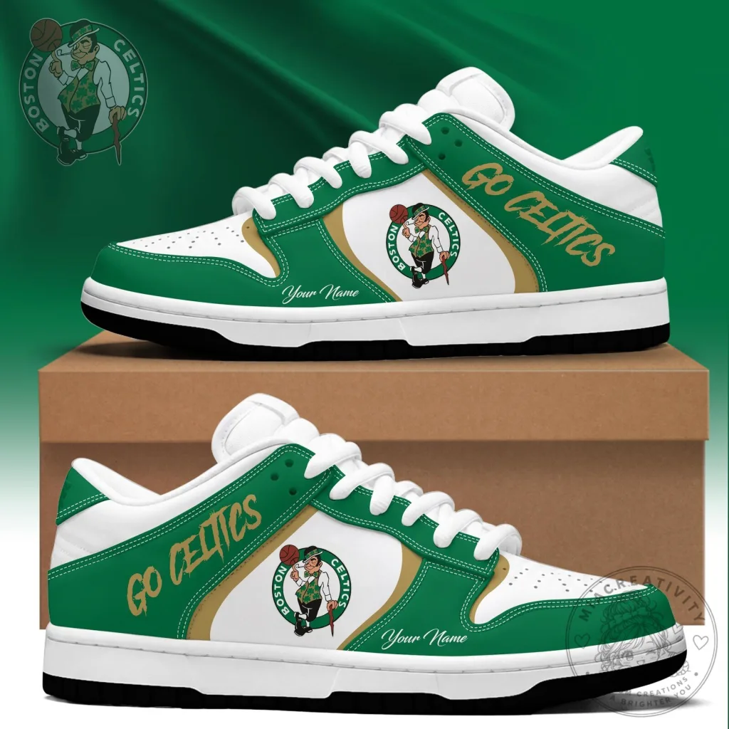 Boston Celtics Go Celtics Personalized Fan Team Sneakers Boston Celtics Go Celtics Personalized Fan Team Sneakers