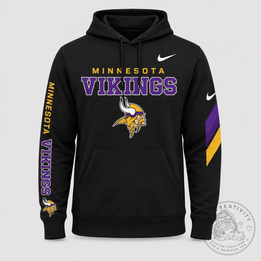 Minnesota Vikings Nike NFL Football Team Logo Black Pullover Hoodie