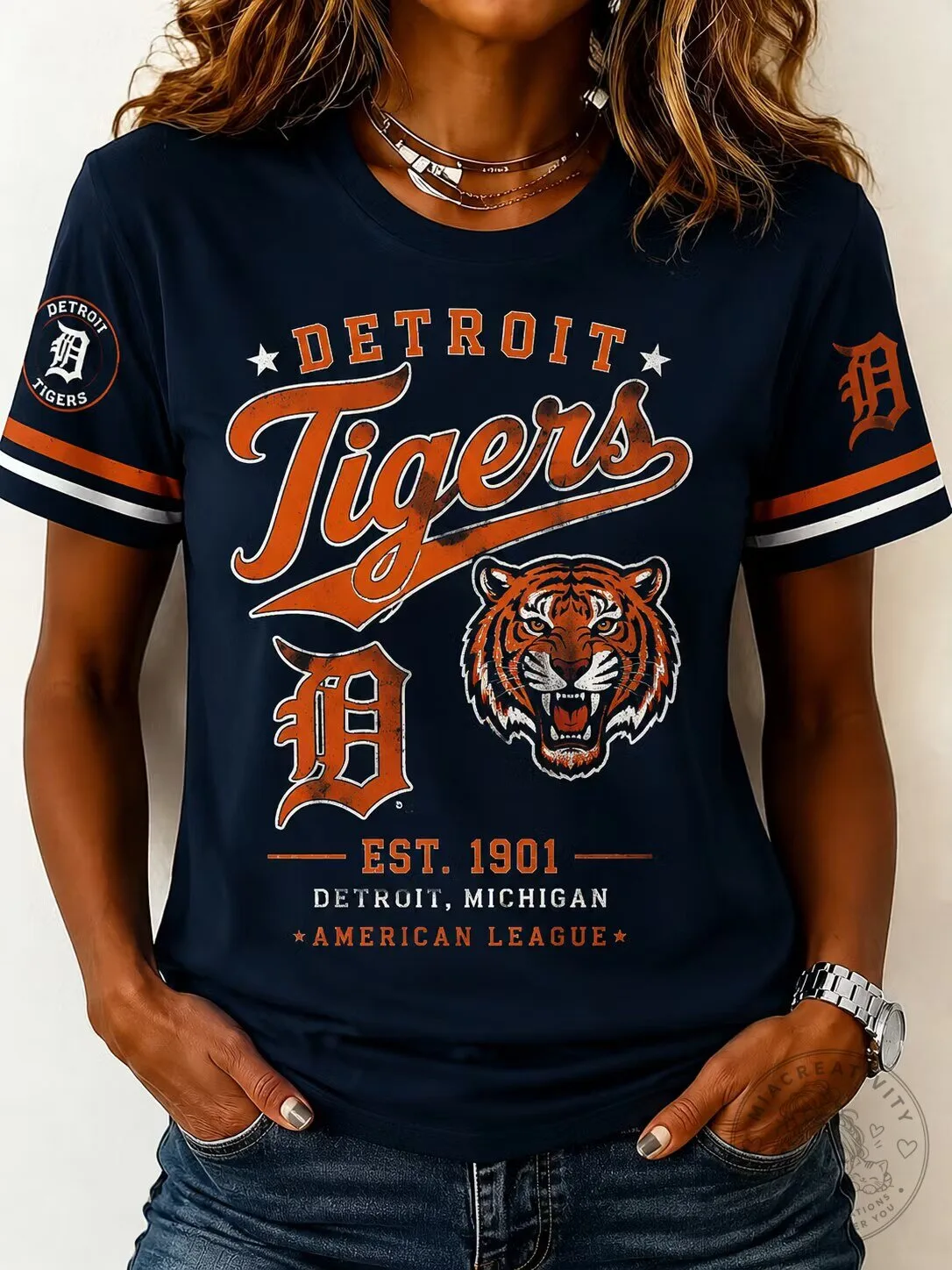 Detroit Tigers Shirt Vintage Graphic Baseball Team T-Shirt