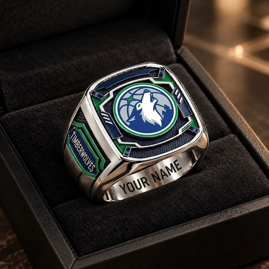 Minnesota Timberwolves NBA Basketball Team Custom Fan Championship Style Ring