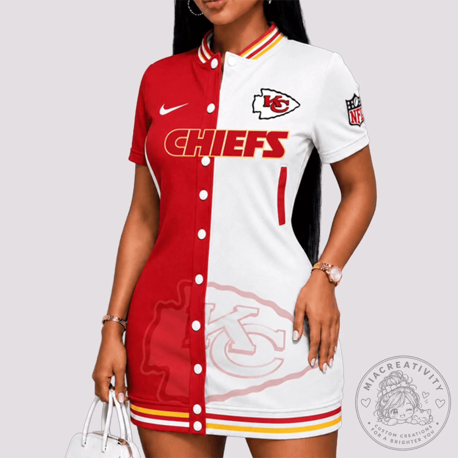 Kansas City Chiefs Women's Baseball Dress 2 Kansas City Chiefs Women's Baseball Dress