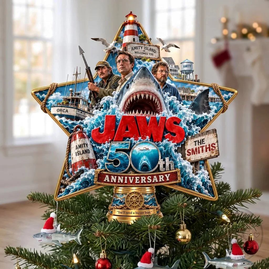 Jaws 50th Anniversary Amity Island Christmas Tree Topper Jaws 50th Anniversary Amity Island Christmas Tree Topper
