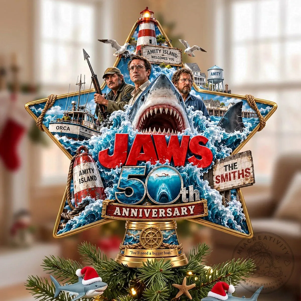 Jaws 50th Anniversary Amity Island Christmas Tree Topper 10 Jaws 50th Anniversary Amity Island Christmas Tree Topper