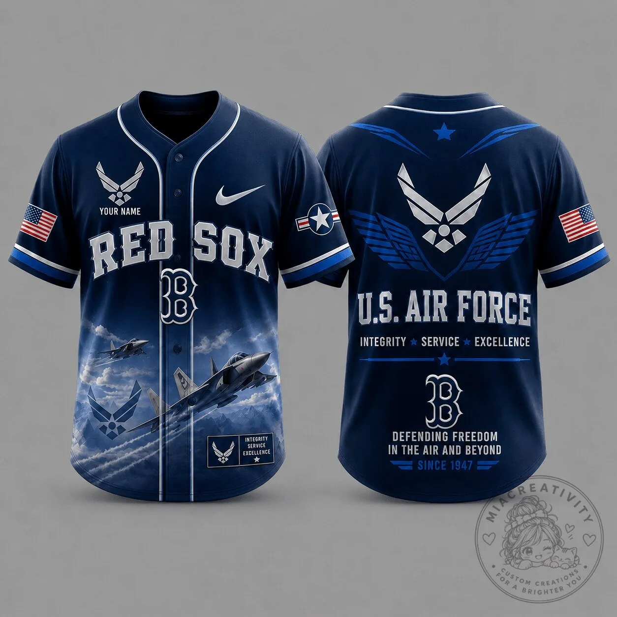 Boston Red Sox Baseball Jersey United States Air Force Tribute