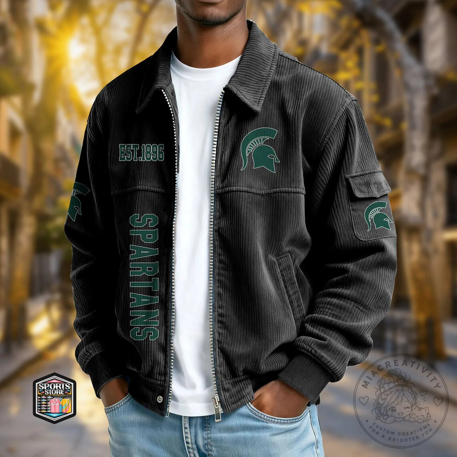 Michigan State Spartans Corduroy Jacket EST 1896