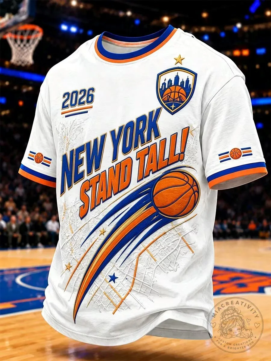 New York Basketball Fan Shirt, Stand Tall 2026 Sports Fan Apparel T-Shirt 2 New York Basketball Fan Shirt, Stand Tall 2026 Sports Fan Apparel T-Shirt