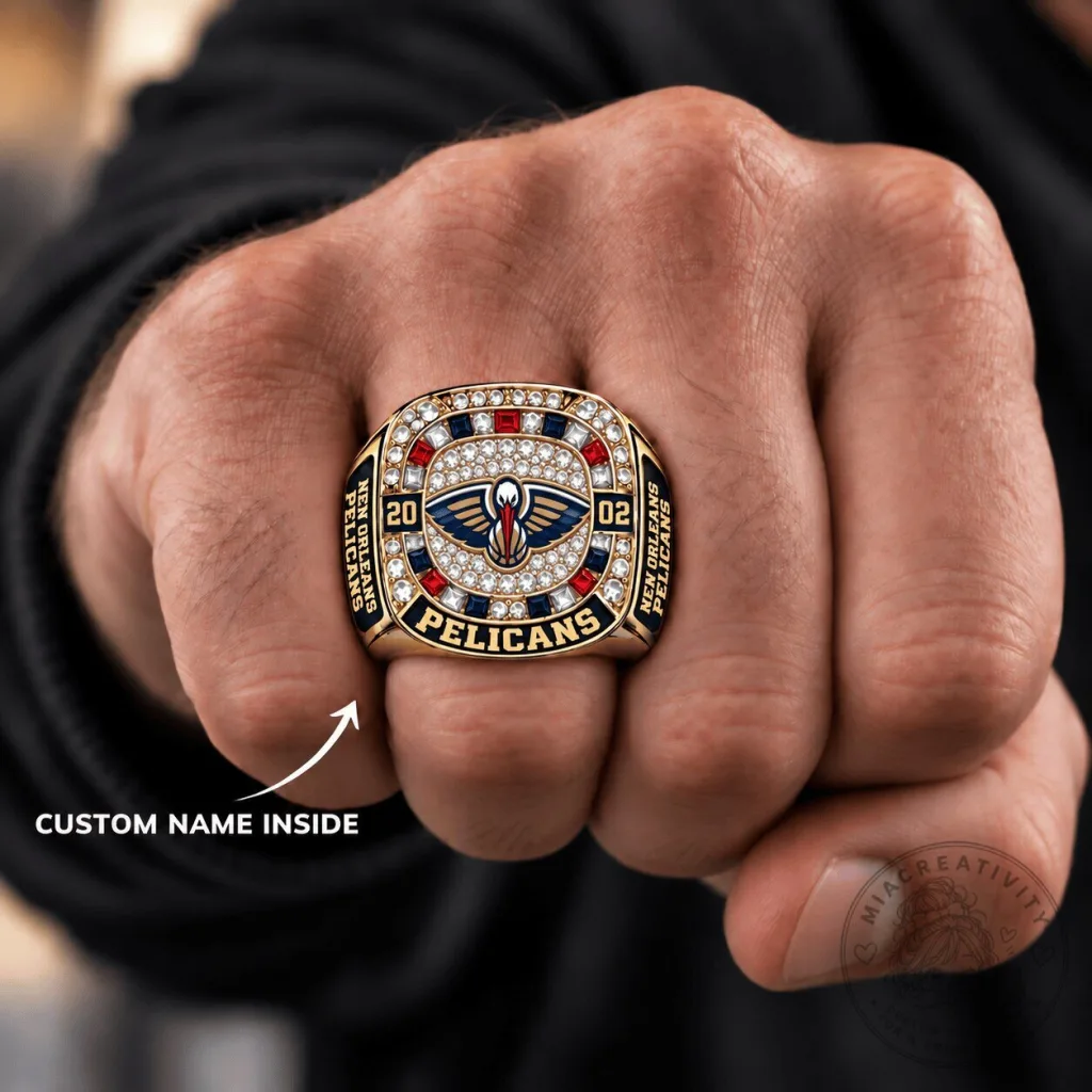 New Orleans Pelicans NBA Championship Ring Custom Name Fan Gift New Orleans Pelicans NBA Championship Ring Custom Name Fan Gift