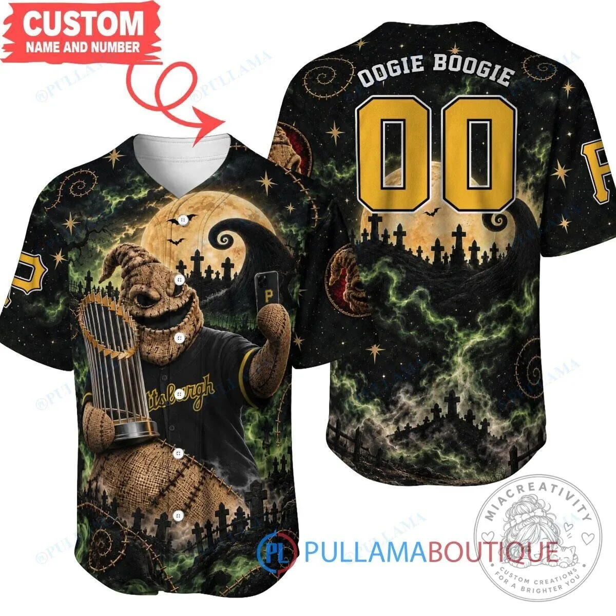 Pittsburgh Pirates Oogie Boogie World Series Baseball Jersey