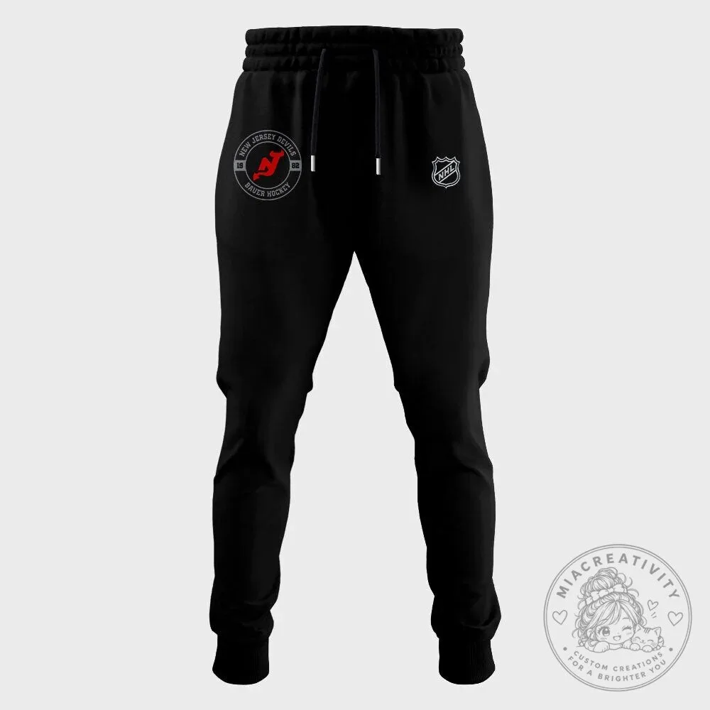 New Jersey Devils Hockey Team Logo Black Hoodie for Men and Women 8 New Jersey Devils Hockey Team Logo Black Hoodie for Men and Women