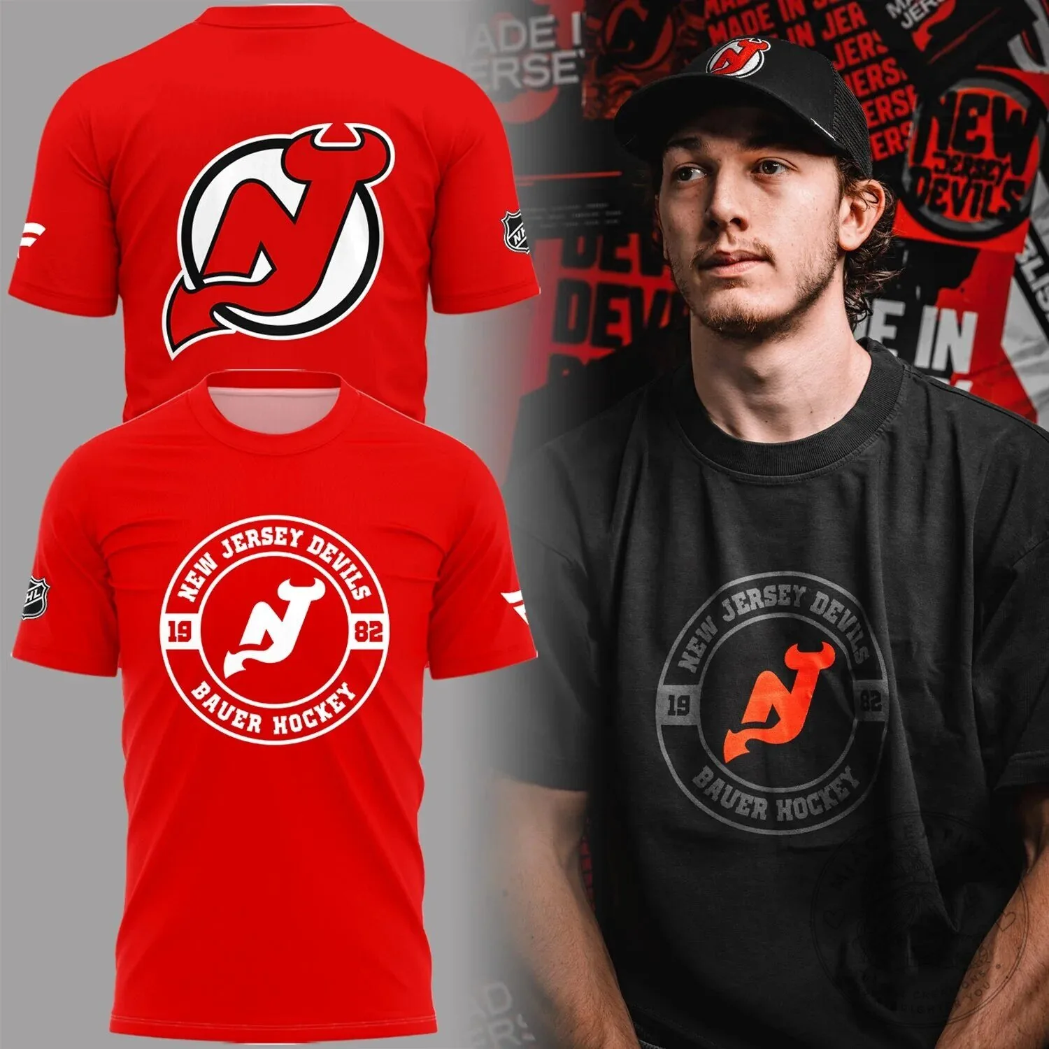 New Jersey Devils Hockey Team Logo Fan T-Shirt