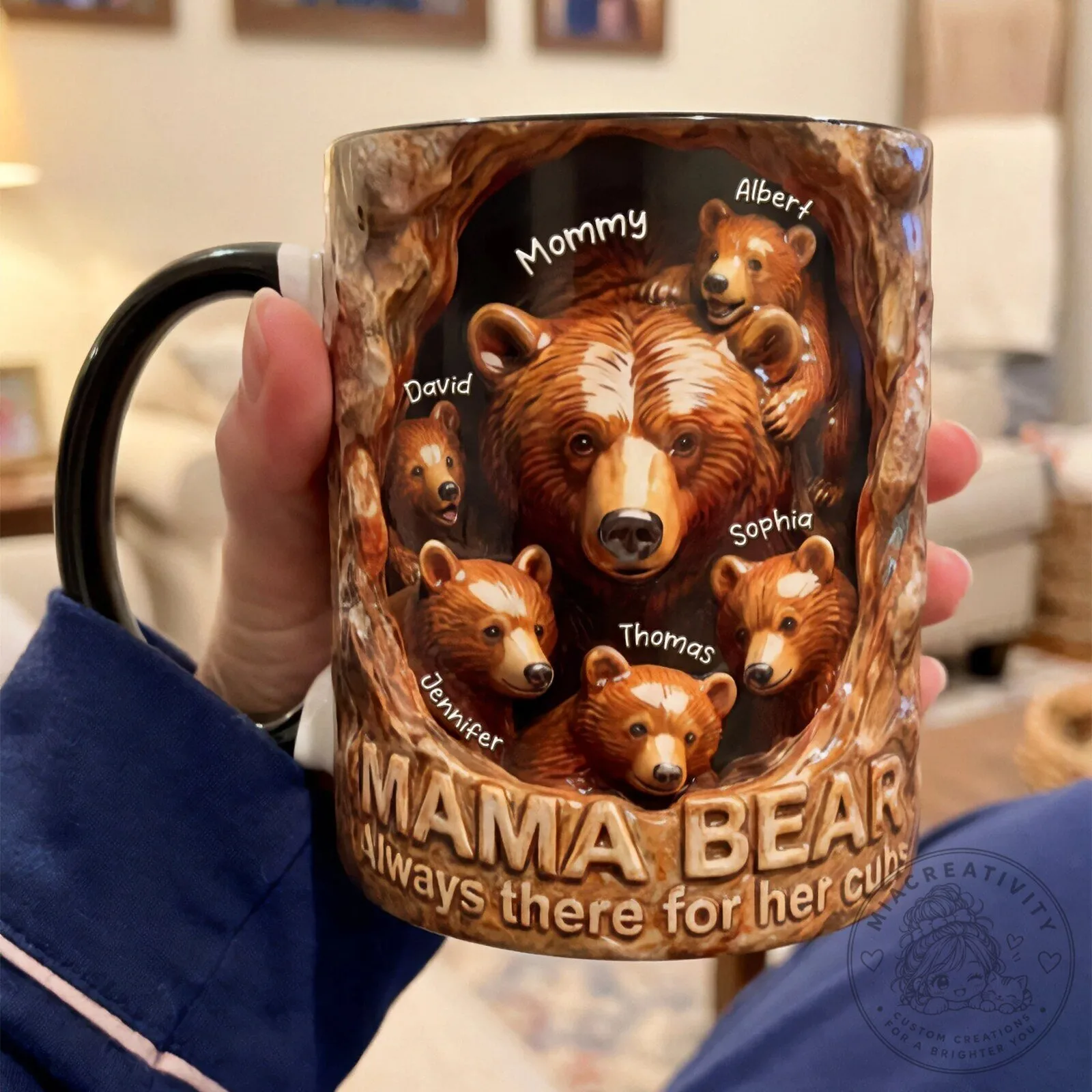 Personalized Mama Bear Always There For Her Cubs Coffee Mug 9 Personalized Mama Bear Always There For Her Cubs Coffee Mug