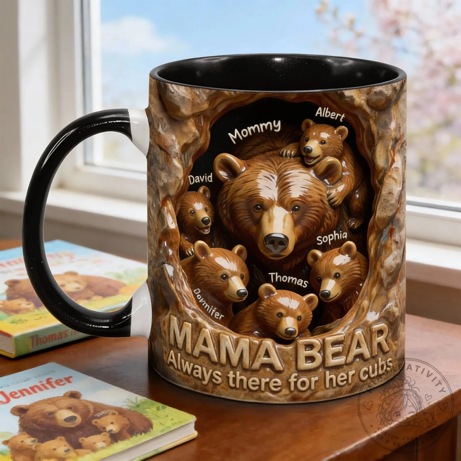 Personalized Mama Bear Always There For Her Cubs Coffee Mug 10 Personalized Mama Bear Always There For Her Cubs Coffee Mug