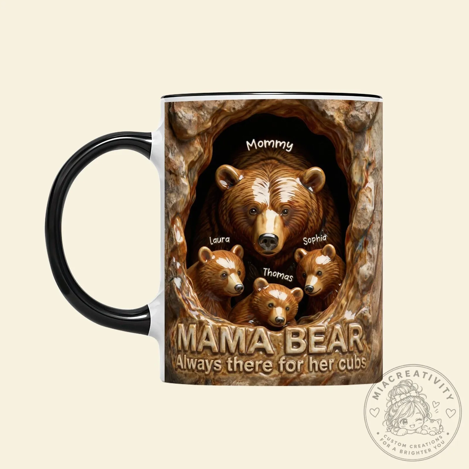 Personalized Mama Bear Always There For Her Cubs Coffee Mug 11 Personalized Mama Bear Always There For Her Cubs Coffee Mug