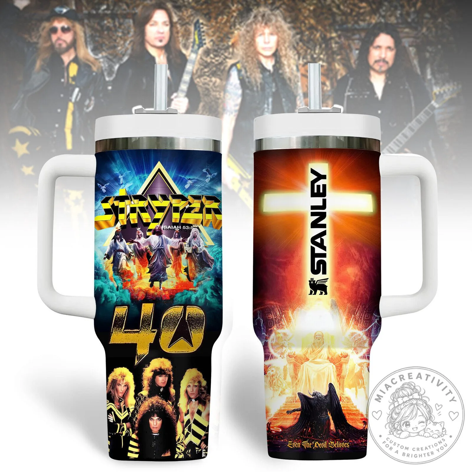 Stryper Christian Metal Band 40th Anniversary Insulated Tumbler